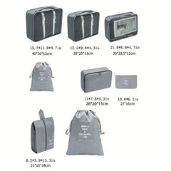 8 Pcs Travel Luggage Bag Sets - Versatile Storage Bags