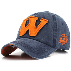 Men's Vintage Cotton Letter Embroidery Pattern Baseball Cap
