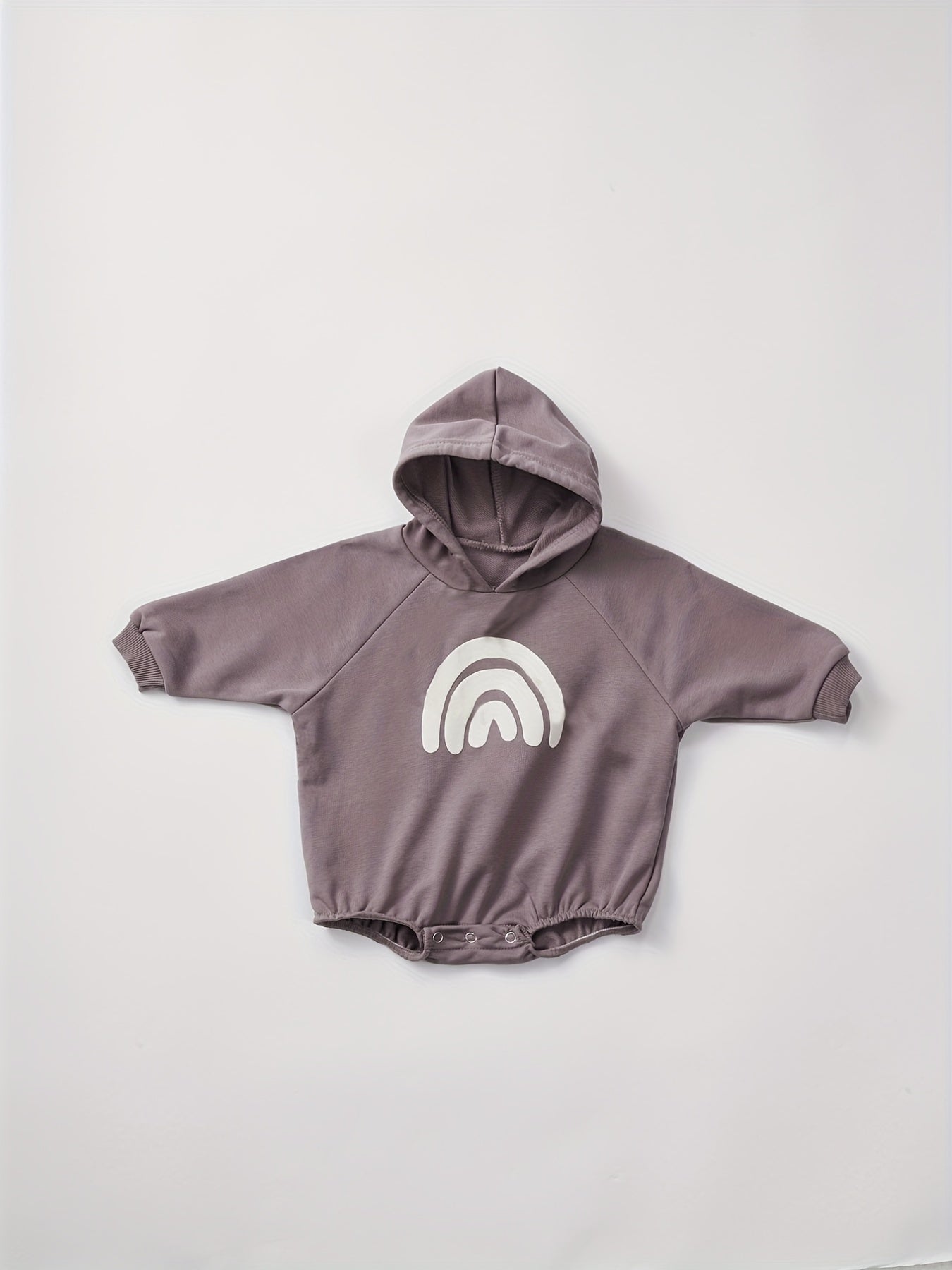 Rainbow Pattern Long-sleeved Jumpsuit Hoodie