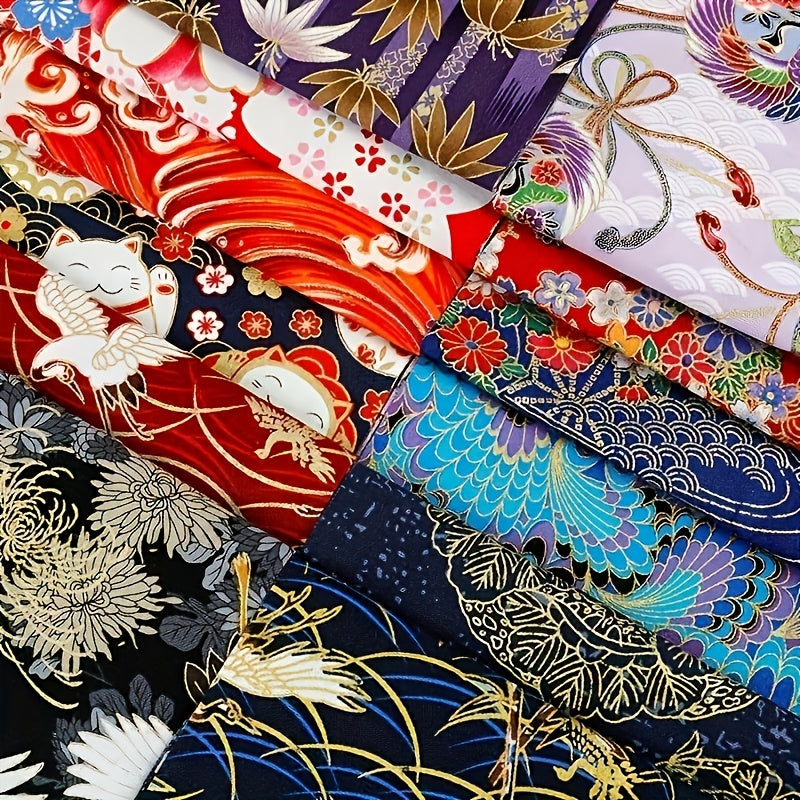 30pcs Japanese Cotton Quilted Fabric Floral Patterns For Sewing Quilting DIY
