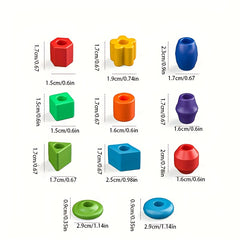 Bead String Toy Set for Fine Motor Skills Hand Eye Coordination