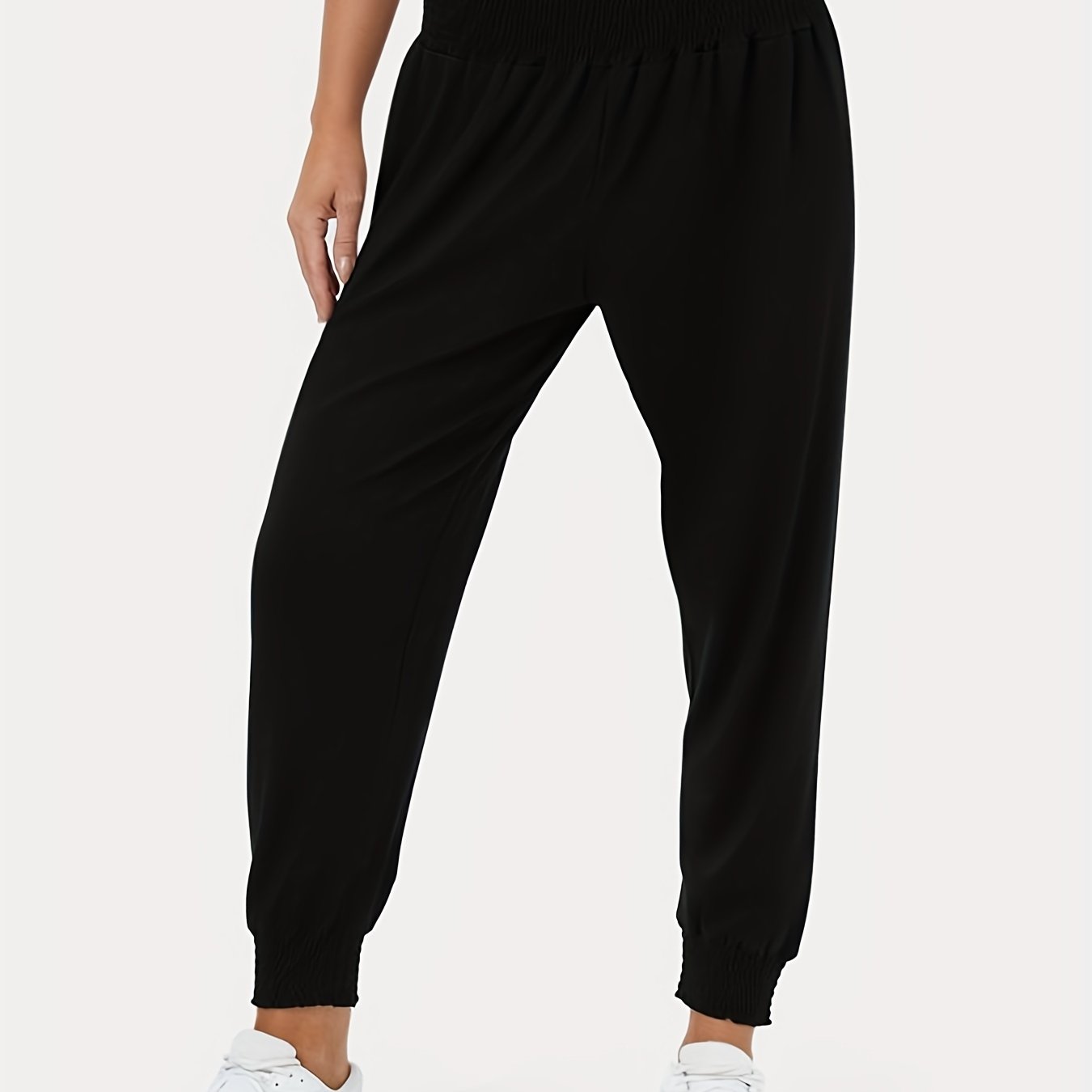 Pleated Yoga Jogger Pants High Stretch Casual Sports Activewear