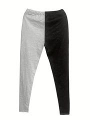 Blessed & Jesus Print Skinny Leggings Casual Elastic Waist
