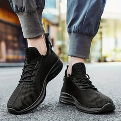 Men's Slip on Sneakers with Shoelaces Breathable Athletic Shoes