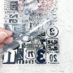 1pc Number Transparent Stamp Silicone Stamp DIY Card Decoration