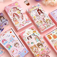 Adorable Girl Dress up Stickers for Crafts & Decoration