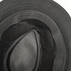 Men's Vintage Jazz Hat Short Brim Fedora Hat