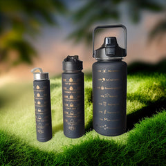 3pcs Portable Plastic Water Bottle Large Capacity Sport Bottle Outdoor