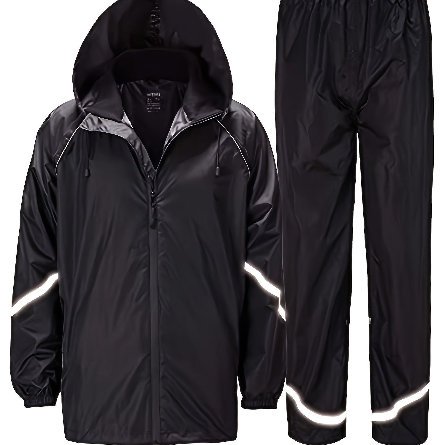 Men's Waterproof Rain Suit Set Lightweight Hooded Rainwear