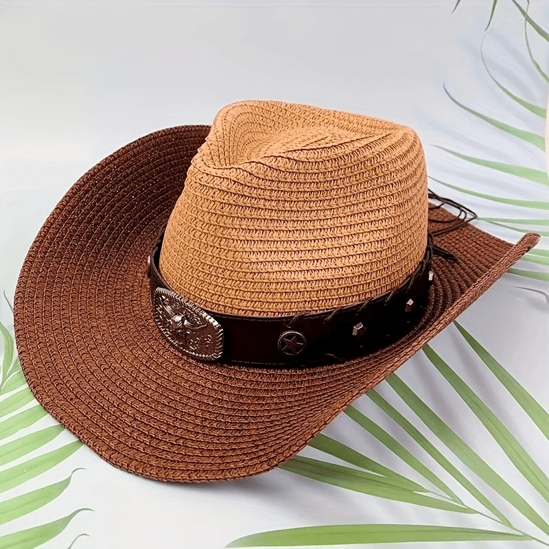 Stripe Cowboy Hat Stylish Sunshade Hat For Men