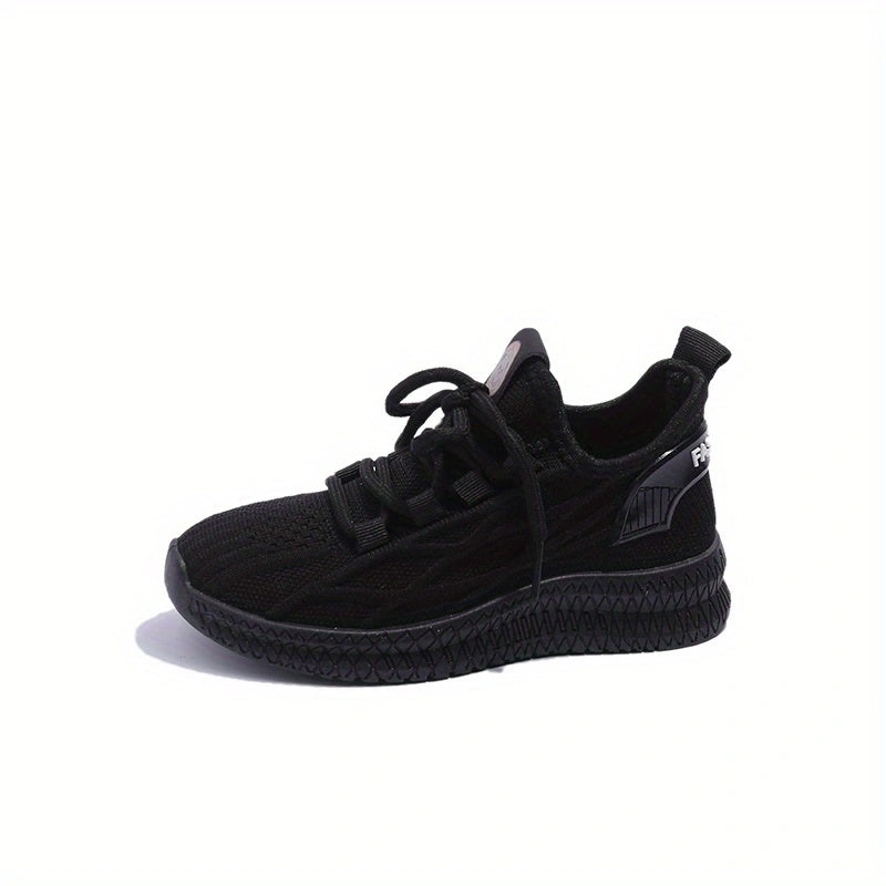 Kids' Lace Up Outdoor Shoes, Breathable & Shock Absorbing
