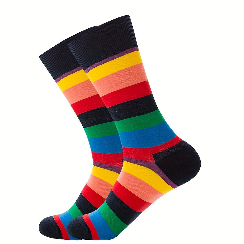 Striped Mid-tube Socks for Outdoor Camping Travel Training