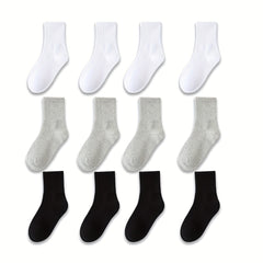 12 Pairs Comfortable Breathable Socks for Teens Spring Summer
