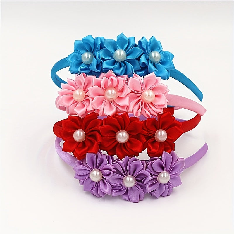 Baby Girls Flowers Decor Hair Hoop Headwear Hair Accessories