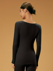 Soft Thermal Underwear Crew Neck Top Womens Lingerie