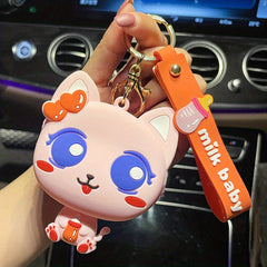 Mini Silicone Baby Zero Wallet Keychain Couple Bag Coin Earphone Storage Bag