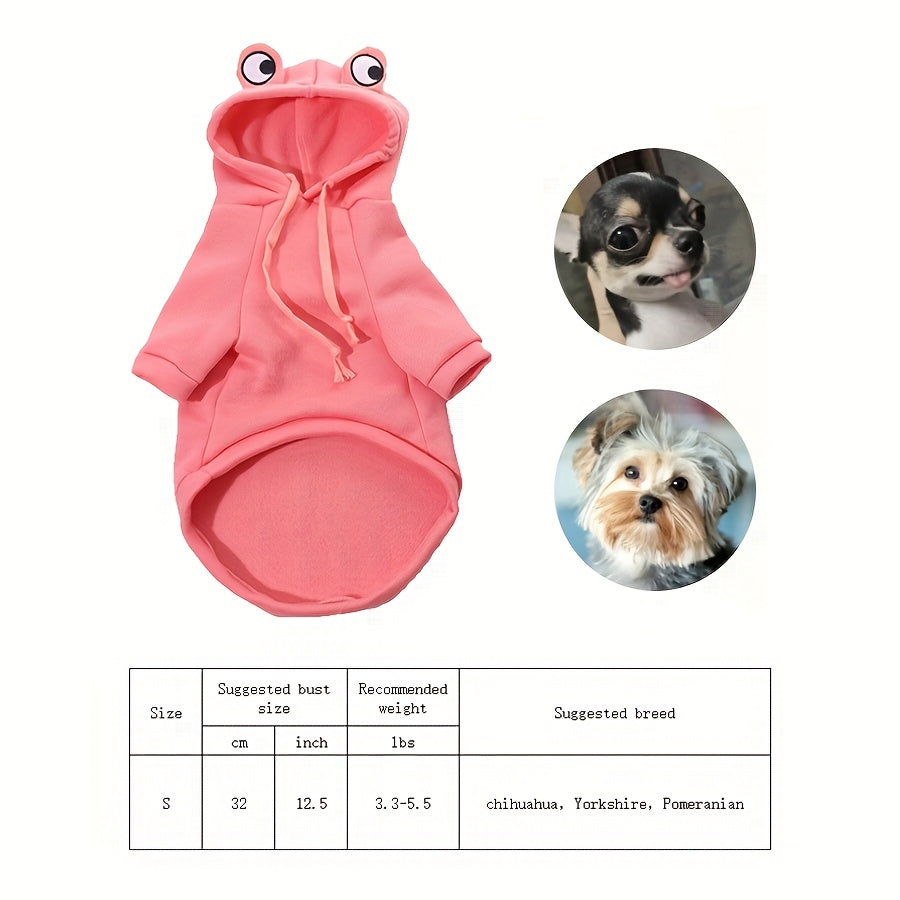 Frog Dog Hoodie Pet Costume For Holiday Halloween Clothes