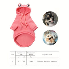 Frog Dog Hoodie Pet Costume For Holiday Halloween Clothes