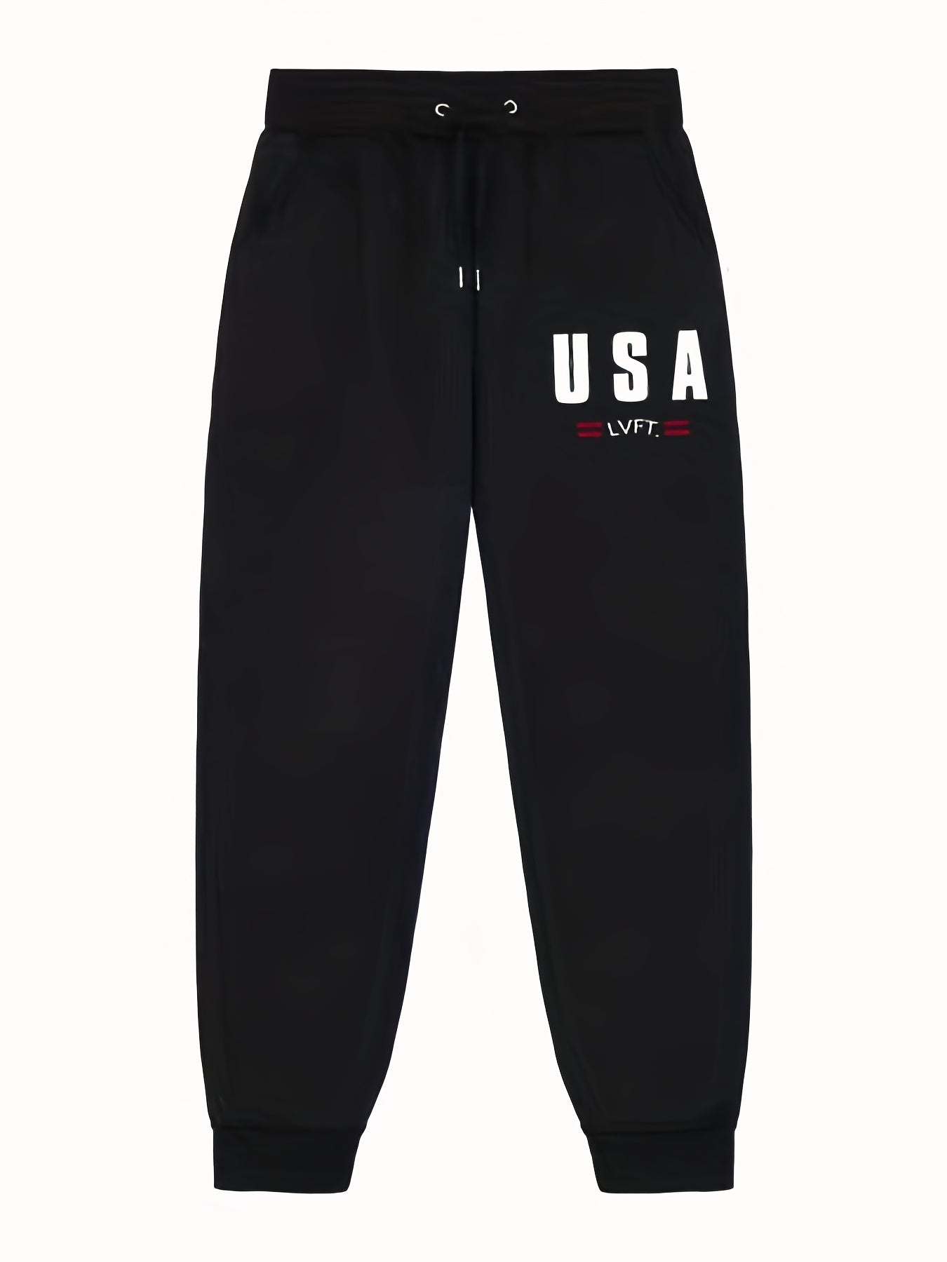 Pattern Print Men's Pants Drawstring Active Stretch Trousers