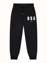 Pattern Print Men's Pants Drawstring Active Stretch Trousers
