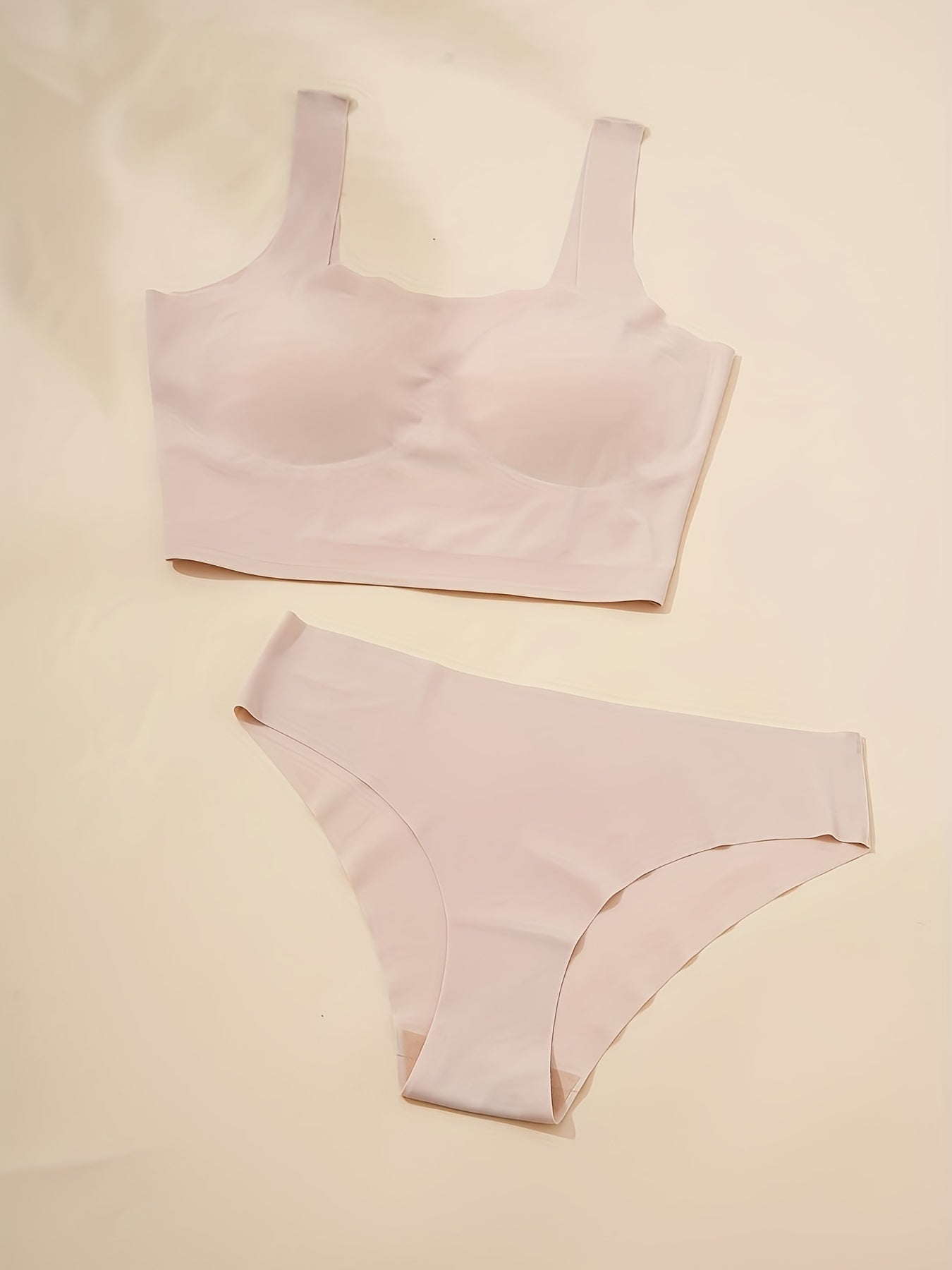 Soft Bra & Panties Set Comfy Tank Lingerie