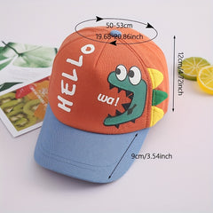 Kids Dinosaur Graphic Sun Protection Baseball Cap