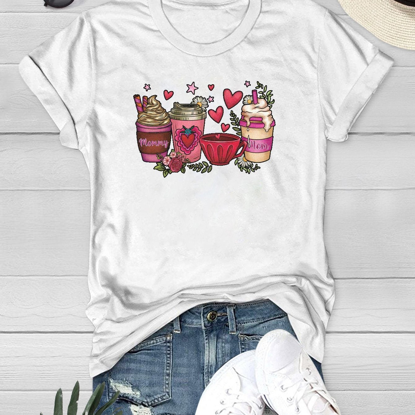 Ice cream Graphic Tee Short Sleeve Summer Casual Sports Tops