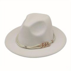Wide Brim Sunshade Fedora Hat for Party Meeting