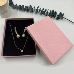 1pc Necklace Set Box Earrings Ear Stud Box Pendant Jewelry Packaging Box