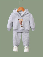 Girls 2pc Ice Cream Hooded Sweatshirt & Sweatpants Set
