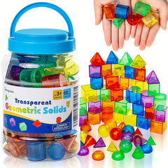 Translucent 3D Geometric Shapes for Kids
