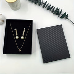 1pc Jewelry Set Box Necklace Earrings Ear Stud Packaging Box