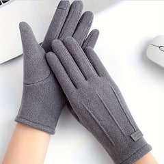 Plush Warm Coldproof Gloves Screen Touchable Gloves For Outdoor Sports Cycling