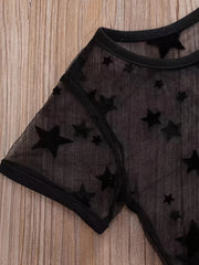 Girls Cami Top & Star Print T-shirt & Jeans Set