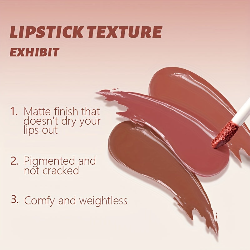 6pcs Soft Matte Lipstick Set Waterproof Lip Glaze Lip Makeup Set