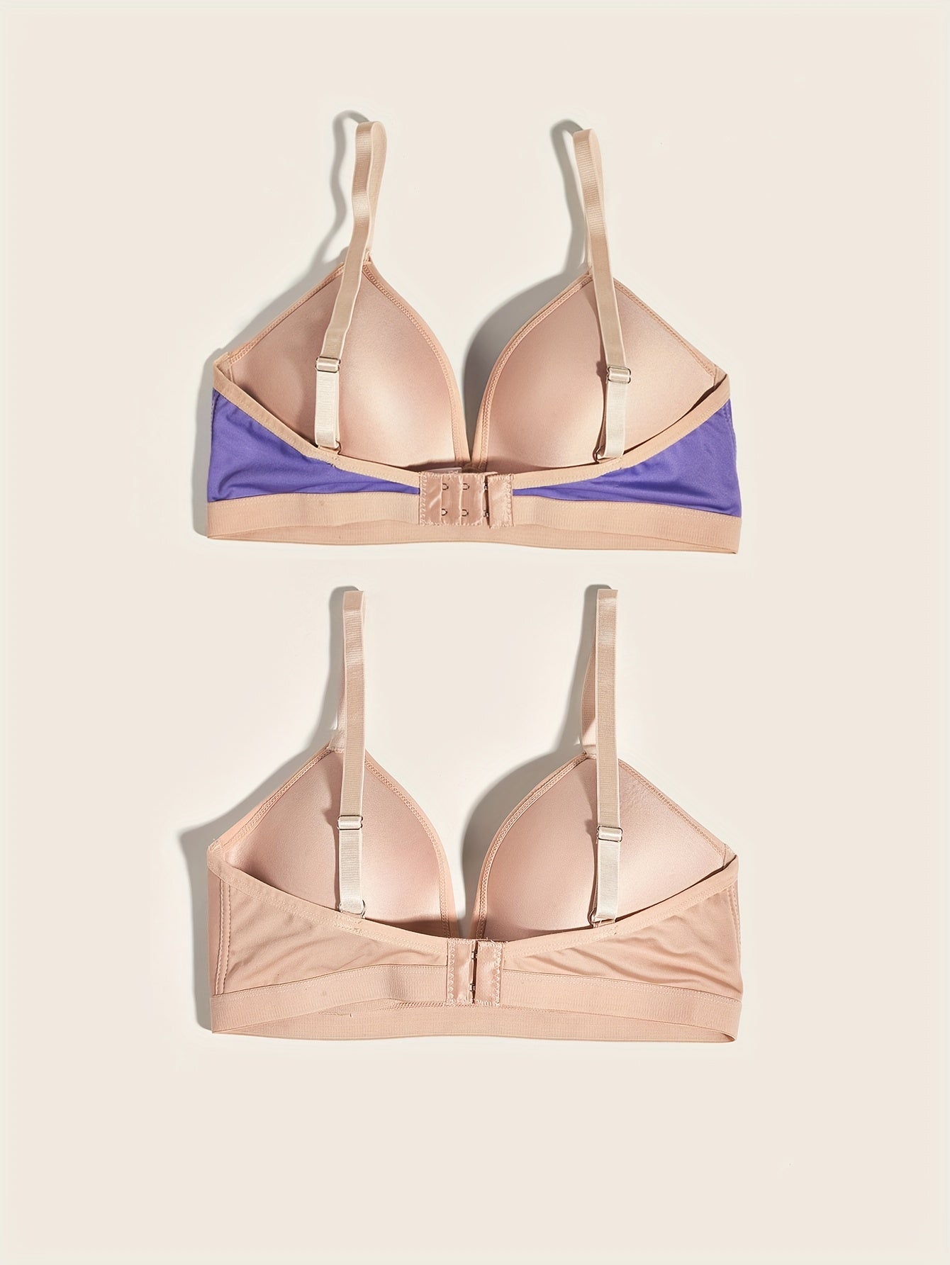 2pcs T Shirt Push Up Bras Comfy & Breathable Anti sagging Bra Women's Lingerie