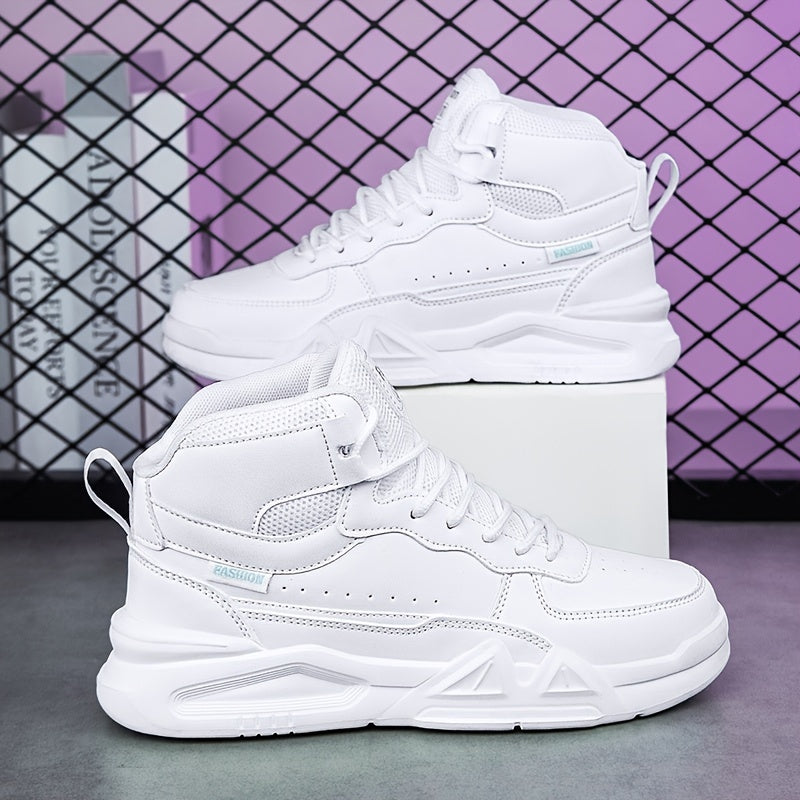 Kids Solid Skate Shoes Comfy Platform Sneakers For School