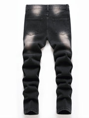 Boys Ripped Distressed Stretch Jeans Skinny Slim Fit Washed Denim Pants