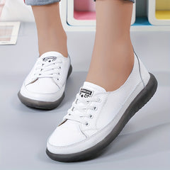 Women's Lace Up Flat Shoes Low Top Walking Sneakers