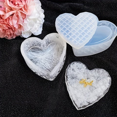 Heart Shaped Storage Box Silicone Resin Mold Craft DIY Candle Mould