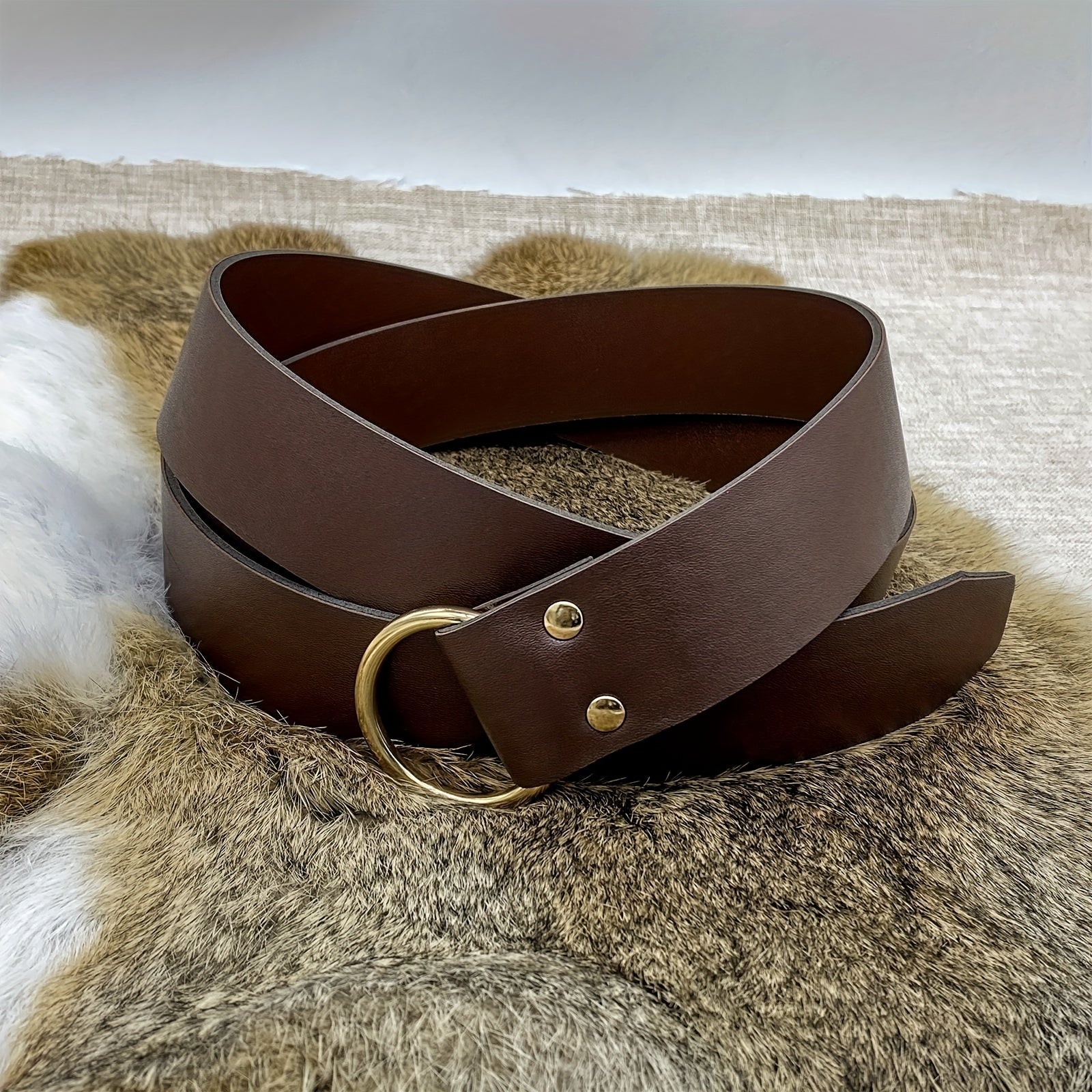 Vintage PU Leather Belt Celtic Knight Style Stage Props