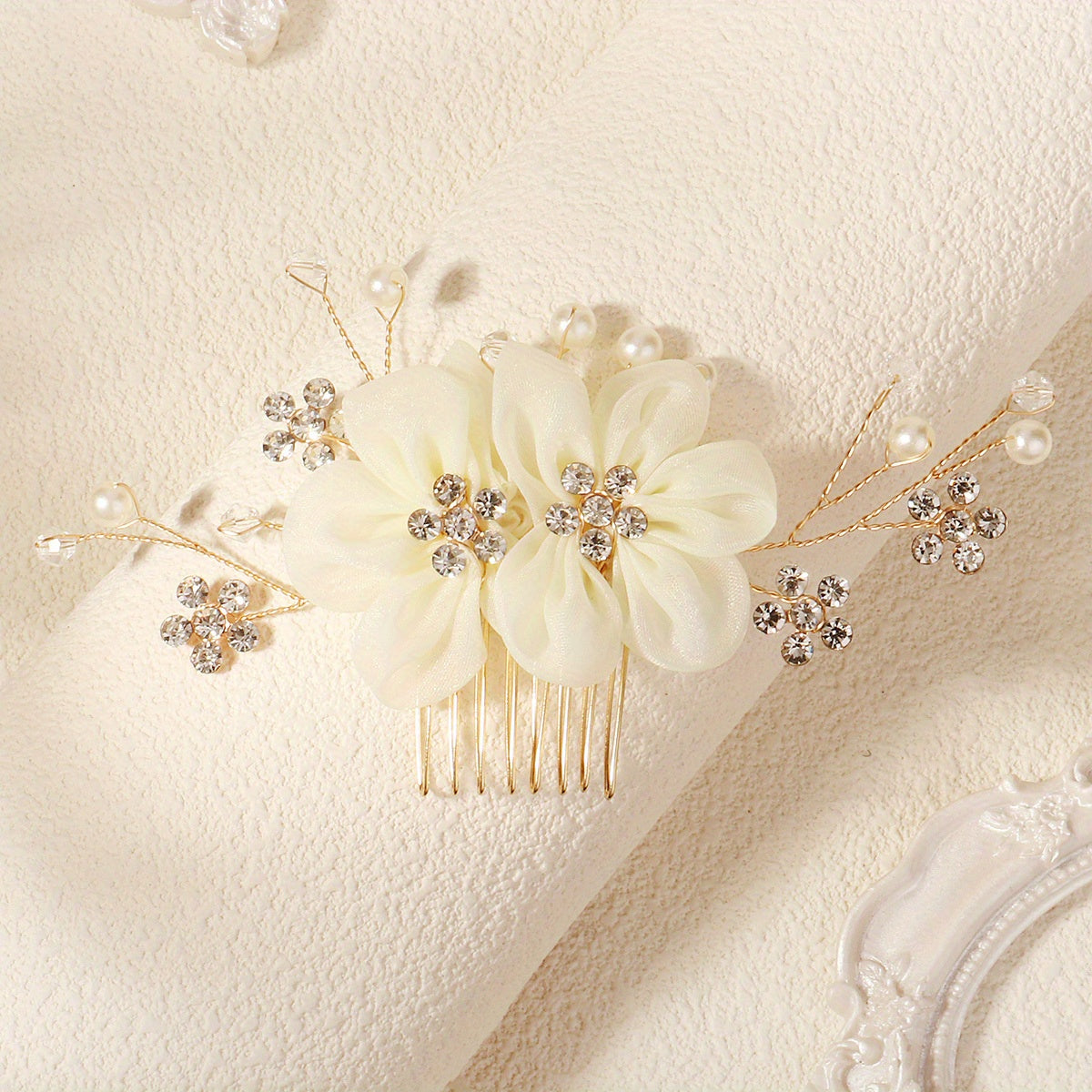 Chinese Style Floral Hair Comb for Brides