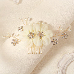 Chinese Style Floral Hair Comb for Brides