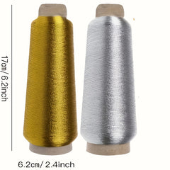 Golden Silvery Embroidery Thread Polyester Sewing Accessories