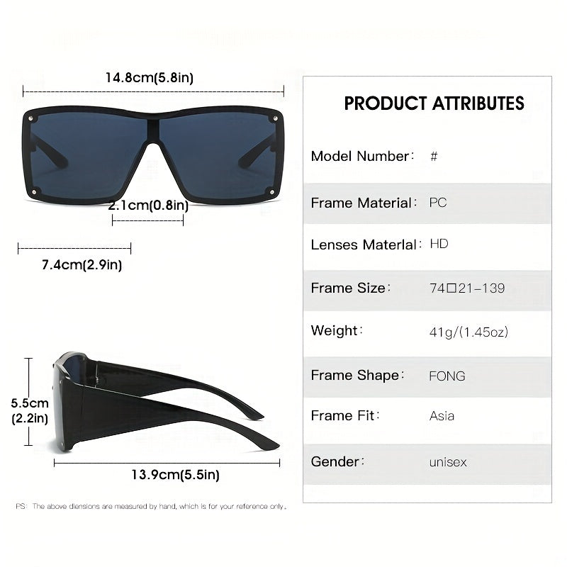 Y2K Sunglasses Cyberpunk Gradient Shield Glasses UV400