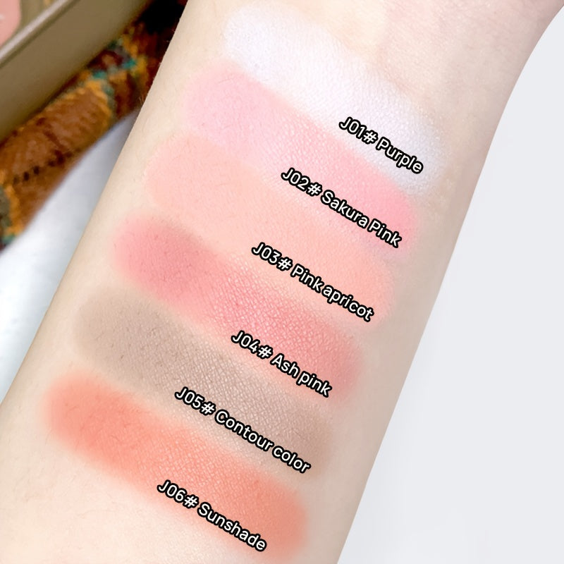 Matte Powder Face Blush Palette Soft Lightweight Cheek Pressed Powder Blush