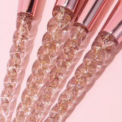 10pcs Pink Makeup Brushes Set Powder Foundation Eyeliner Lip Brush