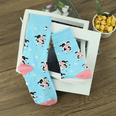 Cow Print Mid Tube Socks for Women