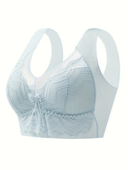 Lace Wireless Bra Wide Straps Soft Full Coverage Comfortable Women's Lingerie