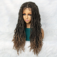 Faux Locs Braided Wig Synthetic Crochet Wigs with Baby Hair